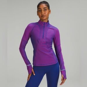 Lululemon Purple and Blue Long Sleeve Quarter Zip-Up